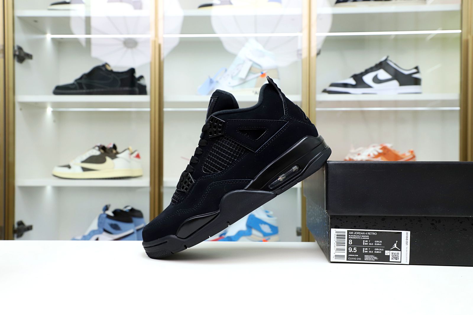 AIR JORDAN 4 RETRO 'BLACK CAT' 2020  CU1110-010