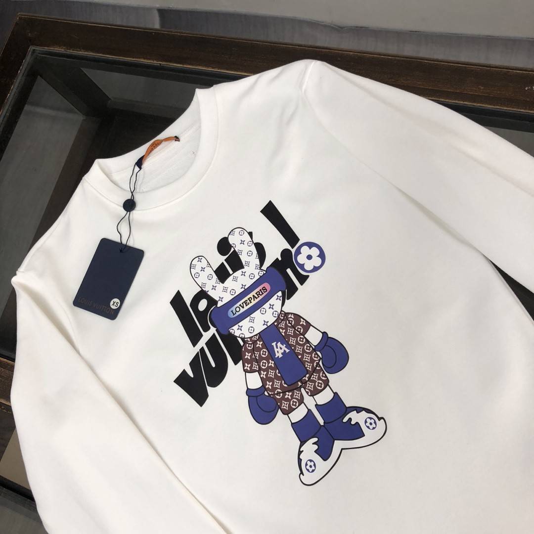 Louis Vuitton 2023 new autumn and winter couples style round neck sweatshirt