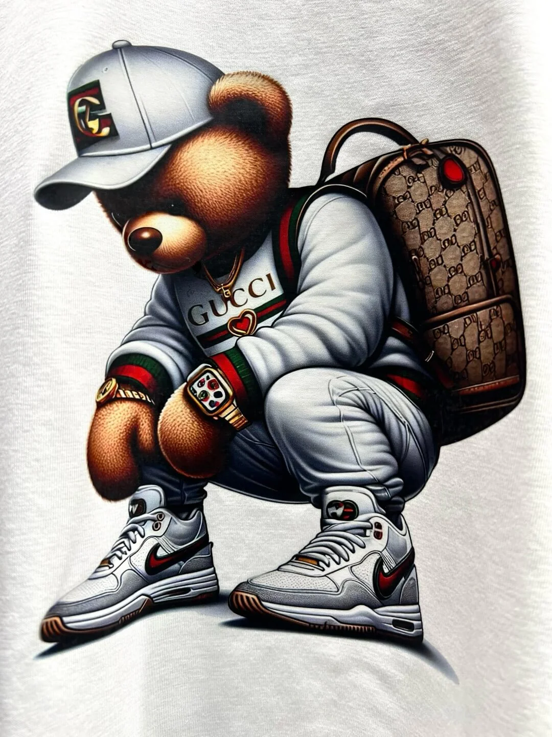 Bear Print T Shirt